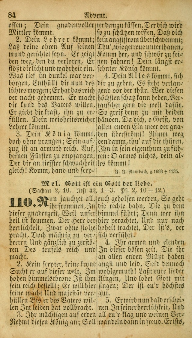 Deutsches Gesangbuch für die Evangelisch-Luterische Kirche in den Vereinigten Staaten: herausgegeben mit kirchlicher Genehmigung  page 84