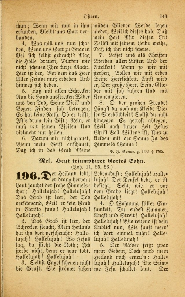 Deutsches Gesangbuch: für den Evangelisch-Lutherische Kirche in den Vereinigten Staaten herausgegen mit kirchlicher Genehmigung  page 197