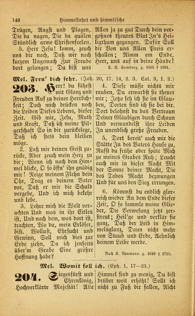 Deutsches Gesangbuch: für den Evangelisch-Lutherische Kirche in den Vereinigten Staaten herausgegen mit kirchlicher Genehmigung  page 202