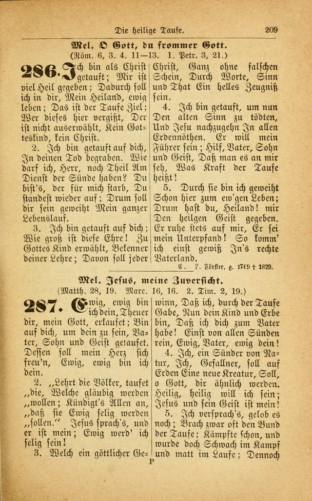 Deutsches Gesangbuch: für den Evangelisch-Lutherische Kirche in den Vereinigten Staaten herausgegen mit kirchlicher Genehmigung  page 263