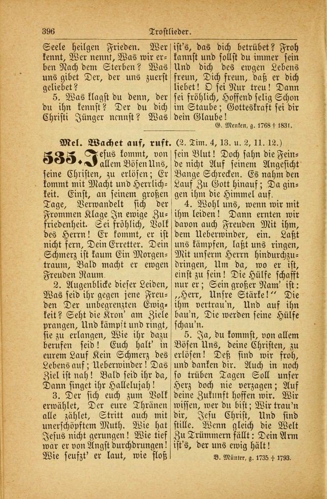 Deutsches Gesangbuch: für den Evangelisch-Lutherische Kirche in den Vereinigten Staaten herausgegen mit kirchlicher Genehmigung  page 450