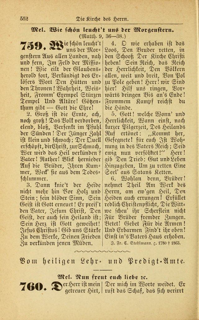 Deutsches Gesangbuch: für den Evangelisch-Lutherische Kirche in den Vereinigten Staaten herausgegen mit kirchlicher Genehmigung  page 606