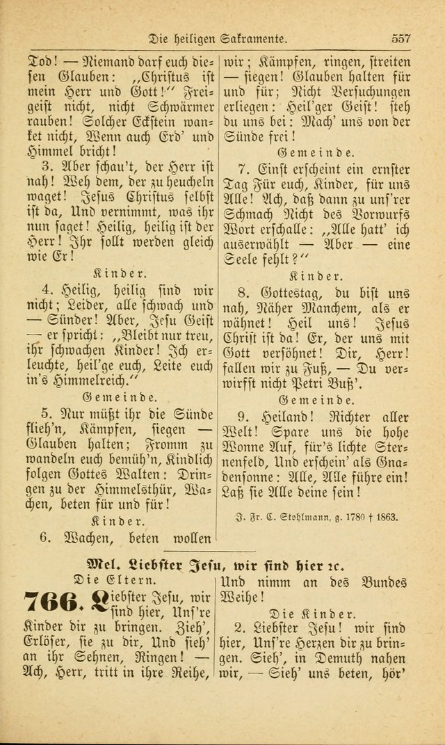 Deutsches Gesangbuch: für den Evangelisch-Lutherische Kirche in den Vereinigten Staaten herausgegen mit kirchlicher Genehmigung  page 611