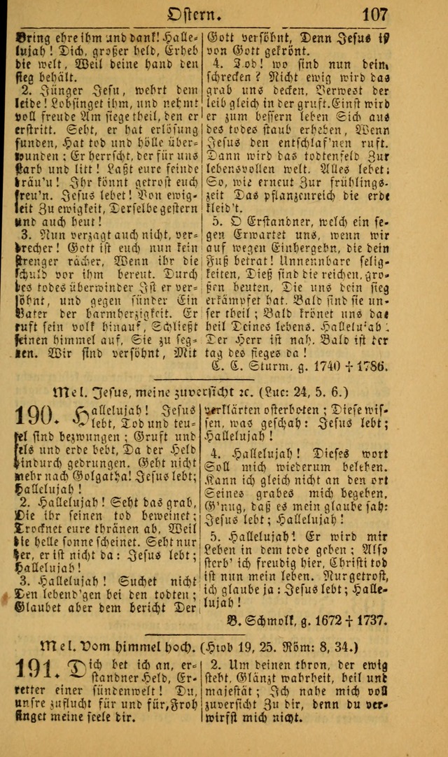 Deutsches Gesangbuch für die Evangelisch-Luterische Kirche in den Vereinigten Staaten: herausgegeben mit kirchlicher Genehmigung (22nd aufl.) page 107