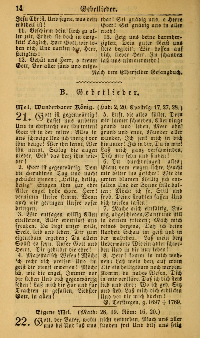 Deutsches Gesangbuch für die Evangelisch-Luterische Kirche in den Vereinigten Staaten: herausgegeben mit kirchlicher Genehmigung (22nd aufl.) page 14