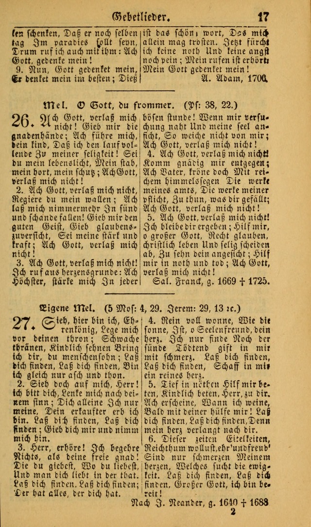 Deutsches Gesangbuch für die Evangelisch-Luterische Kirche in den Vereinigten Staaten: herausgegeben mit kirchlicher Genehmigung (22nd aufl.) page 17