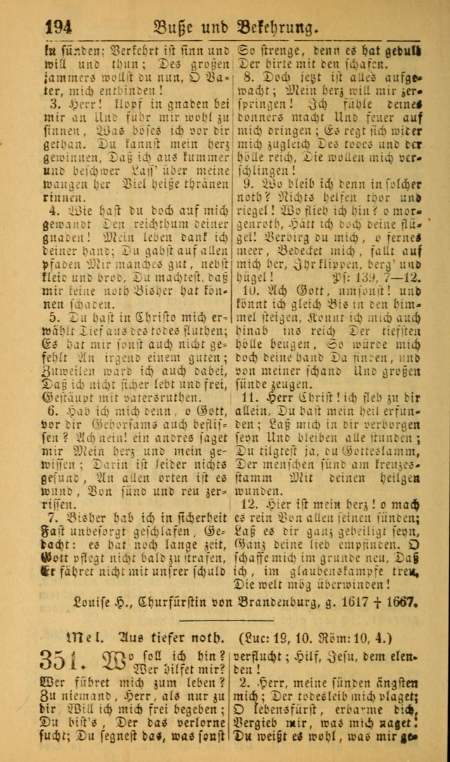 Deutsches Gesangbuch für die Evangelisch-Luterische Kirche in den Vereinigten Staaten: herausgegeben mit kirchlicher Genehmigung (22nd aufl.) page 196