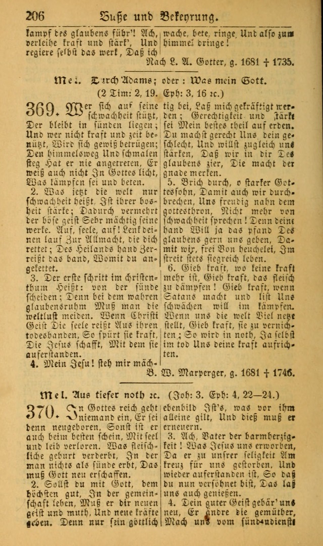 Deutsches Gesangbuch für die Evangelisch-Luterische Kirche in den Vereinigten Staaten: herausgegeben mit kirchlicher Genehmigung (22nd aufl.) page 208