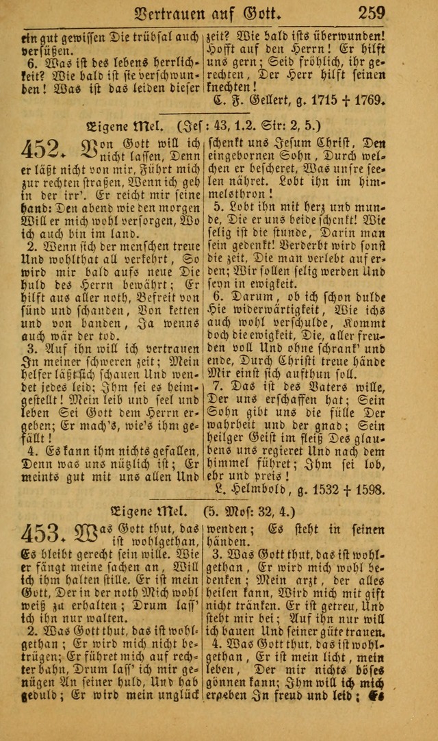 Deutsches Gesangbuch für die Evangelisch-Luterische Kirche in den Vereinigten Staaten: herausgegeben mit kirchlicher Genehmigung (22nd aufl.) page 261