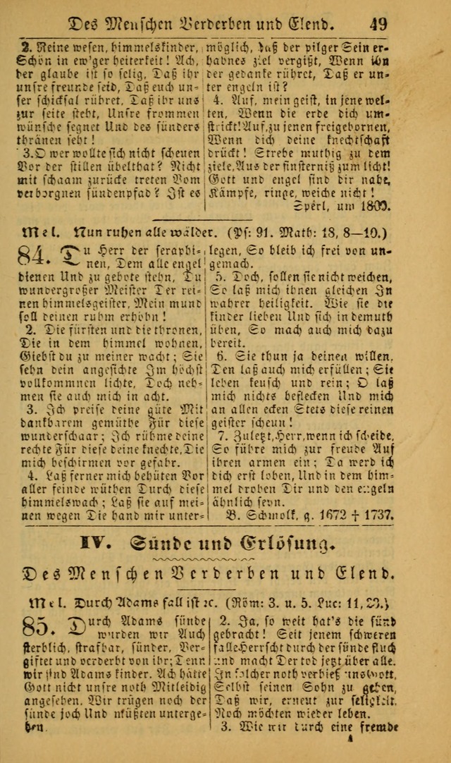 Deutsches Gesangbuch für die Evangelisch-Luterische Kirche in den Vereinigten Staaten: herausgegeben mit kirchlicher Genehmigung (22nd aufl.) page 49
