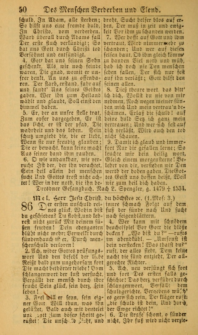 Deutsches Gesangbuch für die Evangelisch-Luterische Kirche in den Vereinigten Staaten: herausgegeben mit kirchlicher Genehmigung (22nd aufl.) page 50