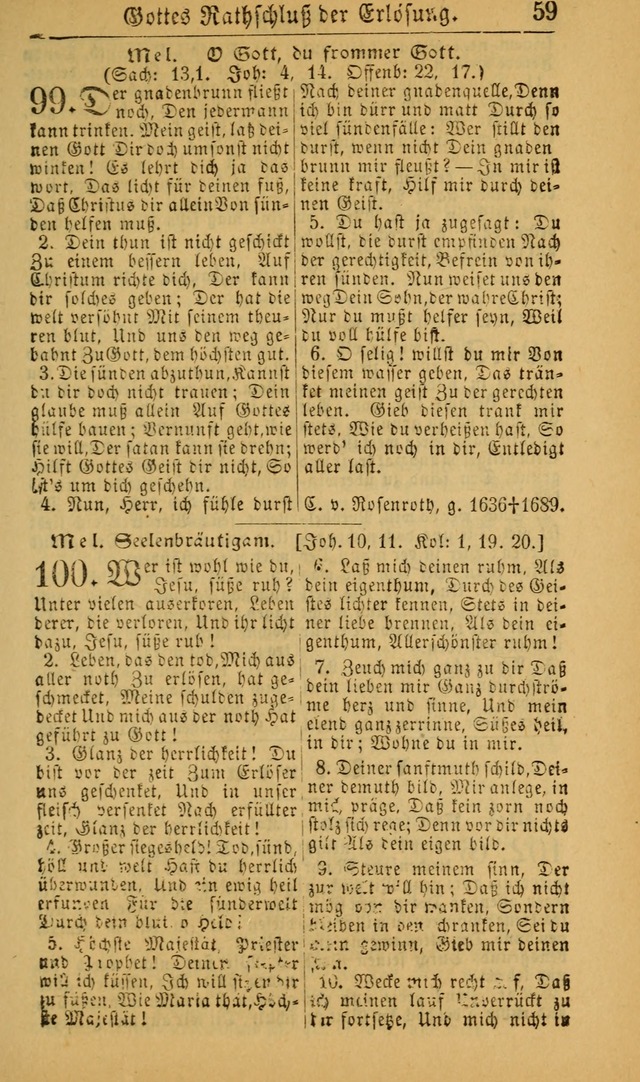 Deutsches Gesangbuch für die Evangelisch-Luterische Kirche in den Vereinigten Staaten: herausgegeben mit kirchlicher Genehmigung (22nd aufl.) page 59