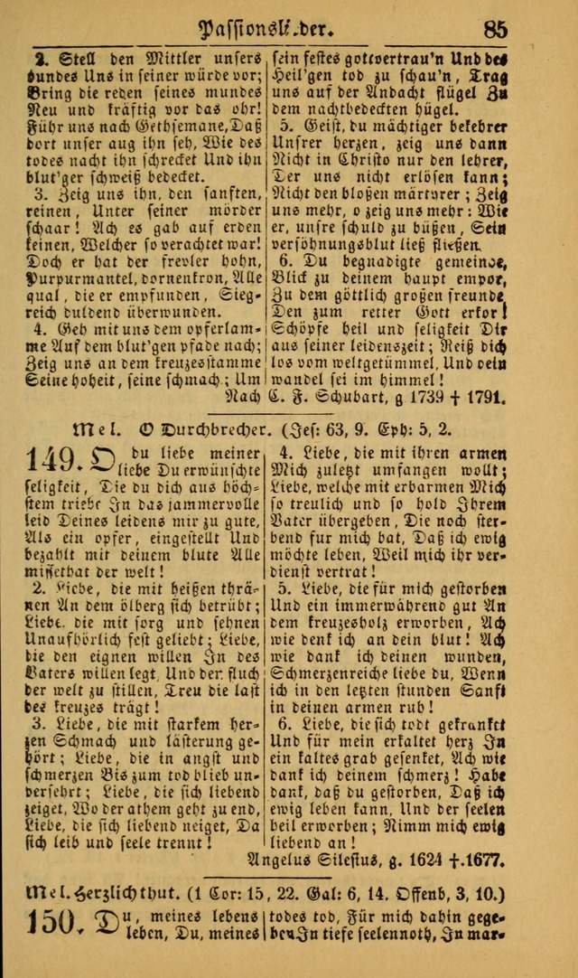 Deutsches Gesangbuch für die Evangelisch-Luterische Kirche in den Vereinigten Staaten: herausgegeben mit kirchlicher Genehmigung (22nd aufl.) page 85