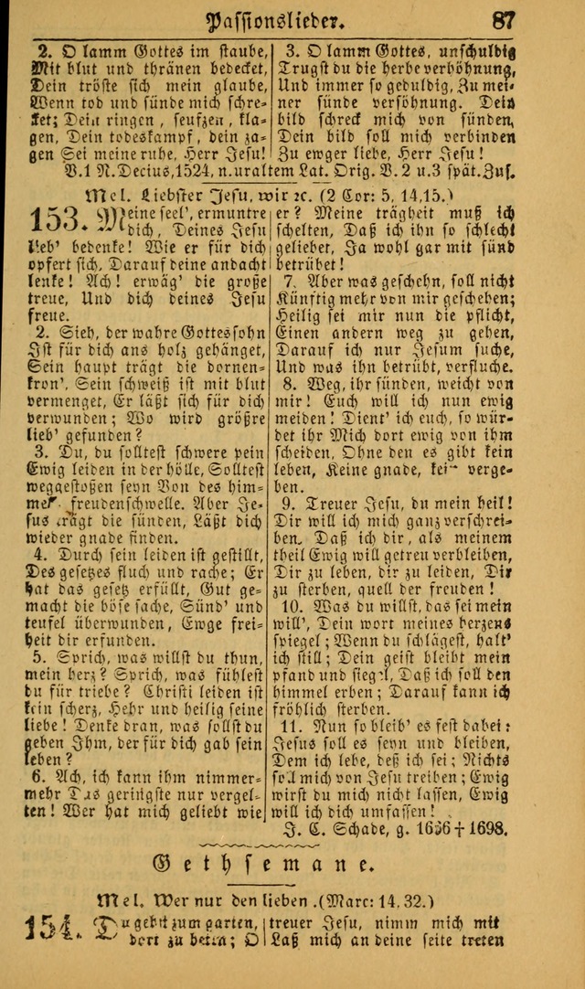Deutsches Gesangbuch für die Evangelisch-Luterische Kirche in den Vereinigten Staaten: herausgegeben mit kirchlicher Genehmigung (22nd aufl.) page 87