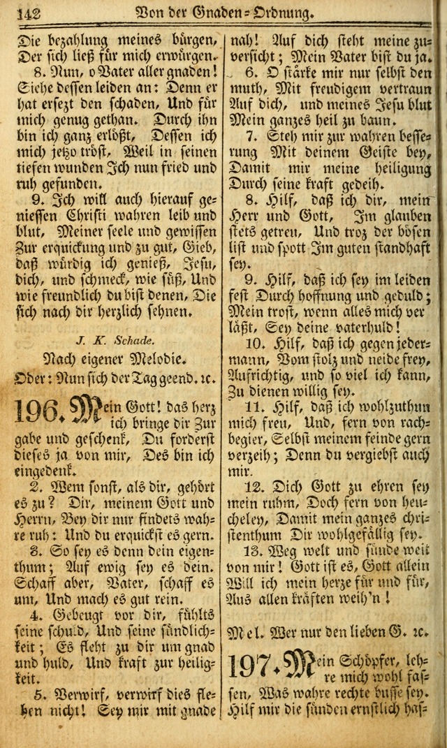 Das Gemeinschaftliche Gesangbuch: zum gottesdienstlichen Gebrauch der Lutherischen und Reformirten Gemeinden in Nord-America. (1st.. Aufl) page 142