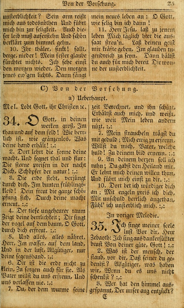 Das Gemeinschaftliche Gesangbuch: zum gottesdienstlichen Gebrauch der Lutherischen und Reformirten Gemeinden in Nord-America. (1st.. Aufl) page 25