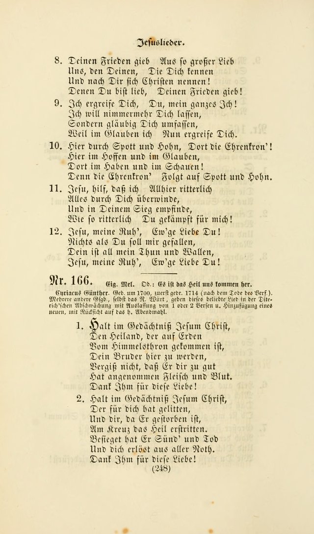 Deutsches Gesangbuch: eine auswahl geistlicher Lieder aus allen Zeiten der Christlichen Kirche page 245
