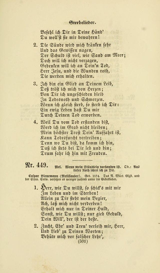 Deutsches Gesangbuch: eine auswahl geistlicher Lieder aus allen Zeiten der Christlichen Kirche page 588