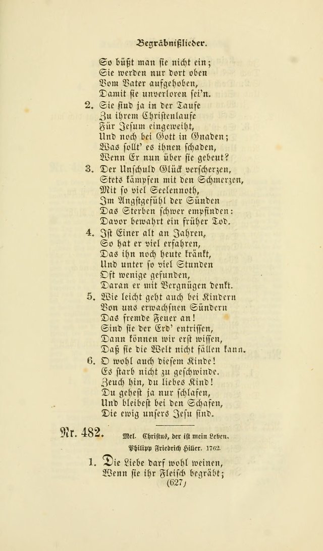 Deutsches Gesangbuch: eine auswahl geistlicher Lieder aus allen Zeiten der Christlichen Kirche page 624
