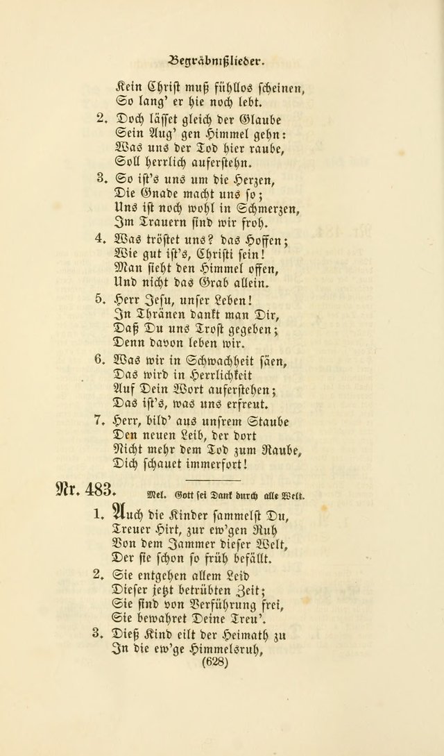 Deutsches Gesangbuch: eine auswahl geistlicher Lieder aus allen Zeiten der Christlichen Kirche page 625