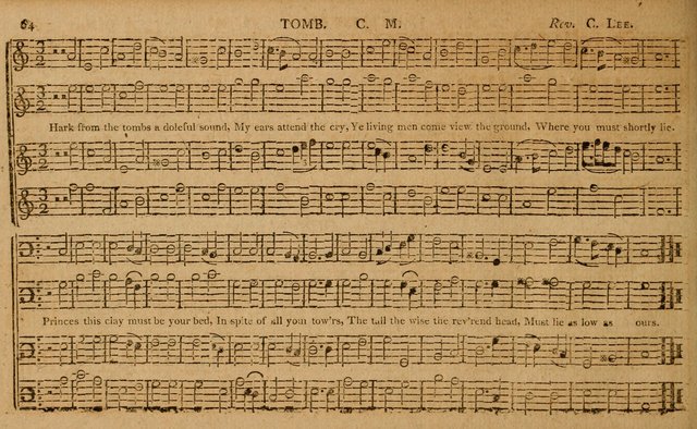 The Delights of Harmony; or, Norfolk Compiler: being a new collection of psalm tunes, hymns and anthems with a variety of set pieces, from the most approved American and European authors... page 64