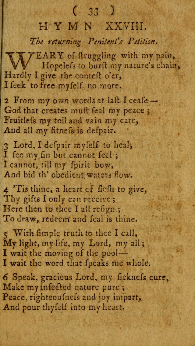 Divine Hymns or Spiritual Songs, for the use of religious assemblies and private Christians: being a collection page 38