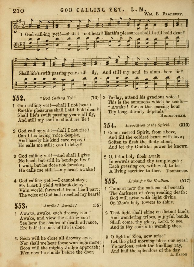 The Devotional Hymn and Tune Book: for social and public worship page 210