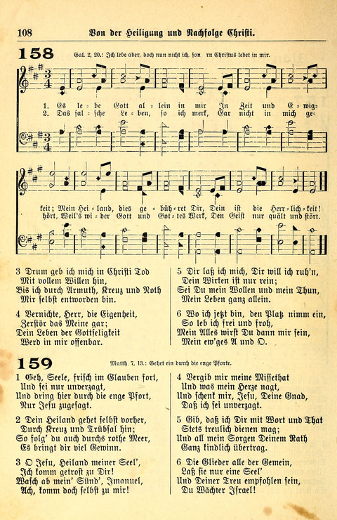 Deutsches Lieder- und Melodienbuch: mit einem Anhang englisher Lieder page 108
