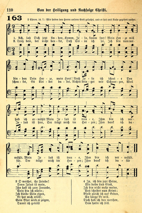 Deutsches Lieder- und Melodienbuch: mit einem Anhang englisher Lieder page 110
