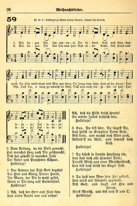 Deutsches Lieder- und Melodienbuch: mit einem Anhang englisher Lieder page 38