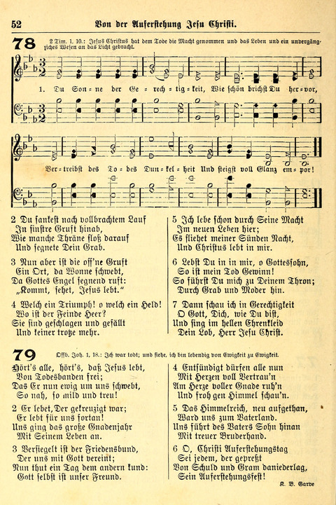 Deutsches Lieder- und Melodienbuch: mit einem Anhang englisher Lieder page 52