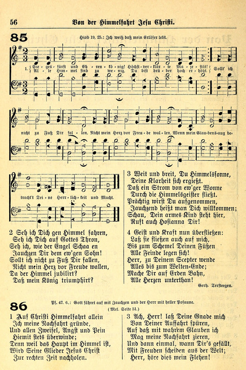 Deutsches Lieder- und Melodienbuch: mit einem Anhang englisher Lieder page 56