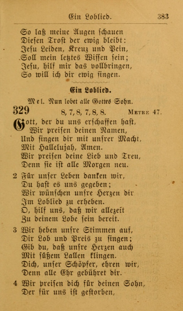 Die allgemeine Lieder-Sammlung zum privat und öffentlichen Gottes-Dienst: mit fleiß zusammengetragen (2nd Aufl.) page 383