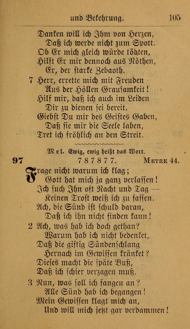 Allgemeine Lieder-Sammlung: zum Gebrauch für den privaten und öffentlichen Gottesdienst. (6th Aufl.) page 111
