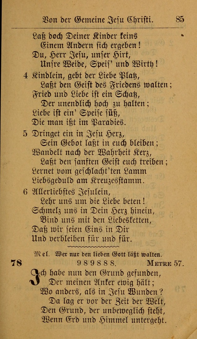 Allgemeine Lieder-Sammlung: zum Gebrauch für den privaten und öffentlichen Gottesdienst. (6th Aufl.) page 89