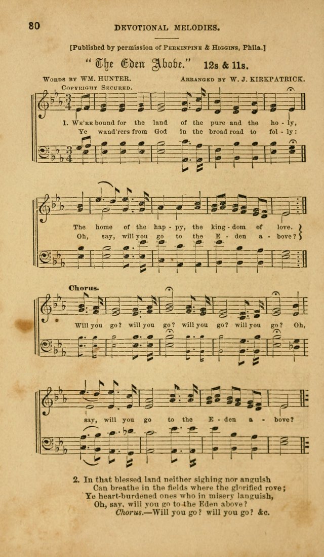 Devotional Melodies: or, a collection of original and selected tunes and hymns, designed for congregational and social worship. (2nd ed.) page 87