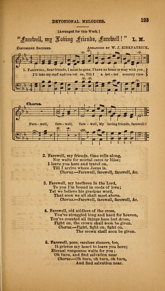 Devotional Melodies; or, a collection of original and selected tunes and hymns, designed for congregational and social worship. (3rd ed.) page 124
