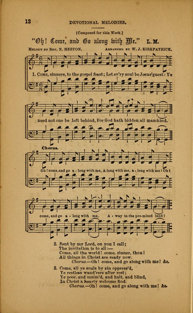 Devotional Melodies; or, a collection of original and selected tunes and hymns, designed for congregational and social worship. (3rd ed.) page 13