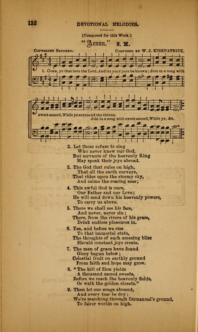 Devotional Melodies; or, a collection of original and selected tunes and hymns, designed for congregational and social worship. (3rd ed.) page 133