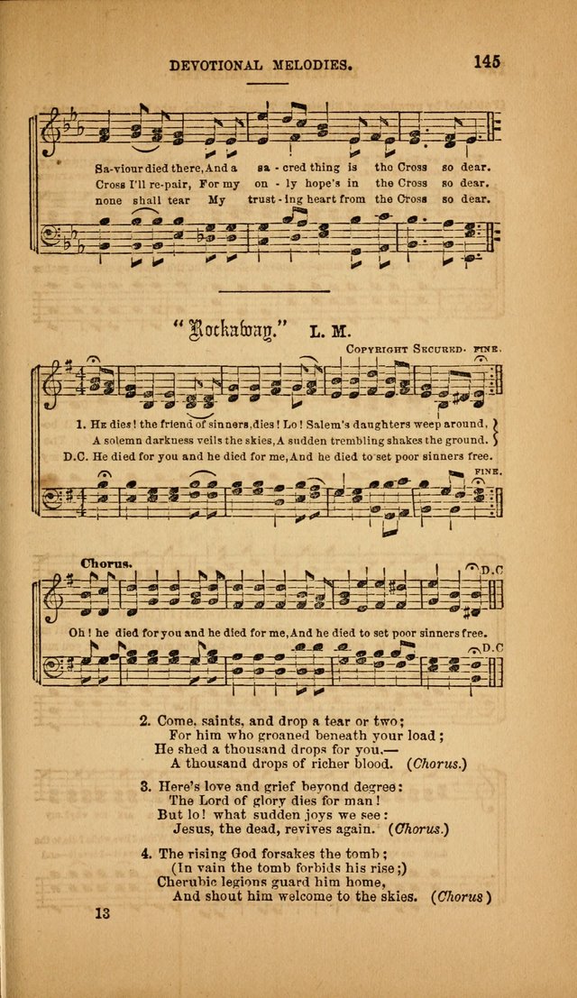 Devotional Melodies; or, a collection of original and selected tunes and hymns, designed for congregational and social worship. (3rd ed.) page 146