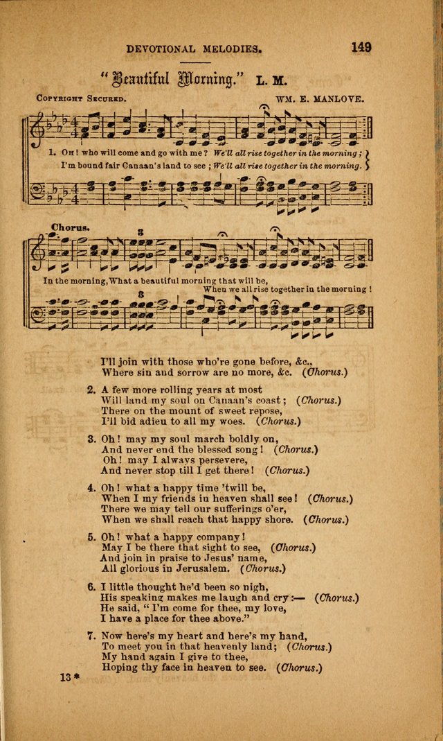 Devotional Melodies; or, a collection of original and selected tunes and hymns, designed for congregational and social worship. (3rd ed.) page 150