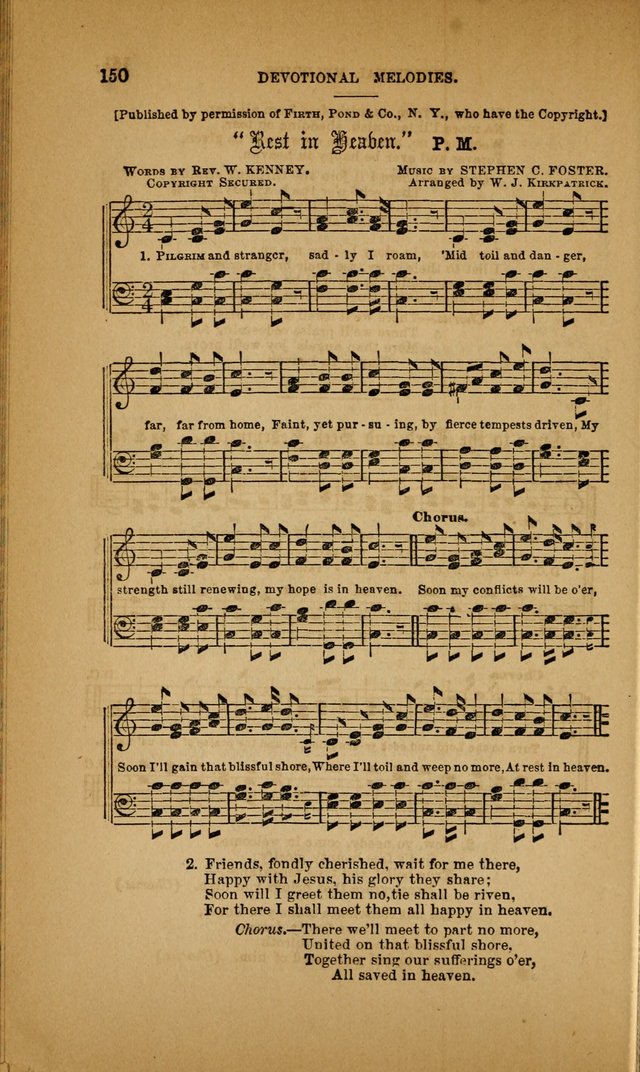 Devotional Melodies; or, a collection of original and selected tunes and hymns, designed for congregational and social worship. (3rd ed.) page 151