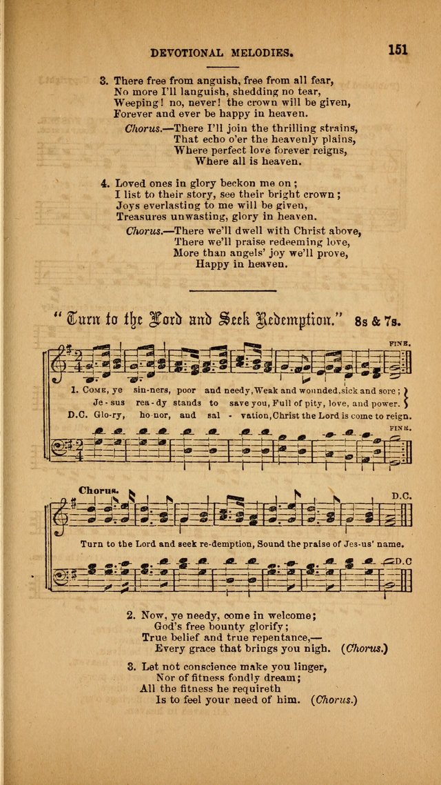 Devotional Melodies; or, a collection of original and selected tunes and hymns, designed for congregational and social worship. (3rd ed.) page 152