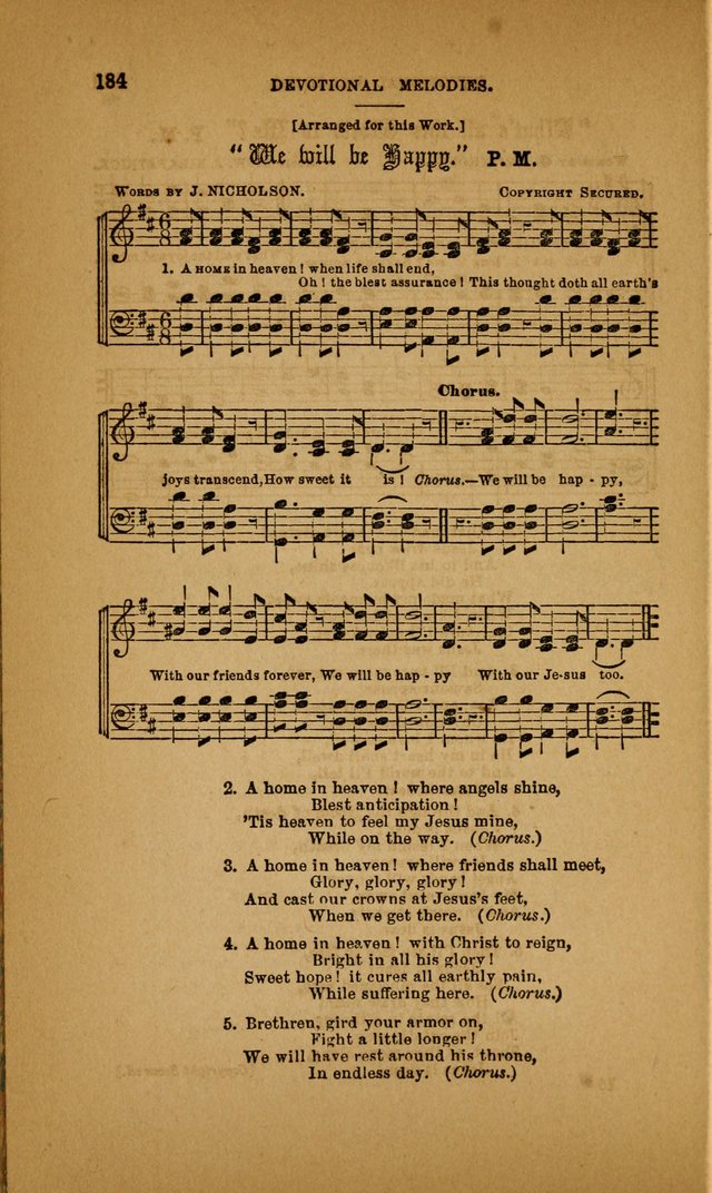 Devotional Melodies; or, a collection of original and selected tunes and hymns, designed for congregational and social worship. (3rd ed.) page 185