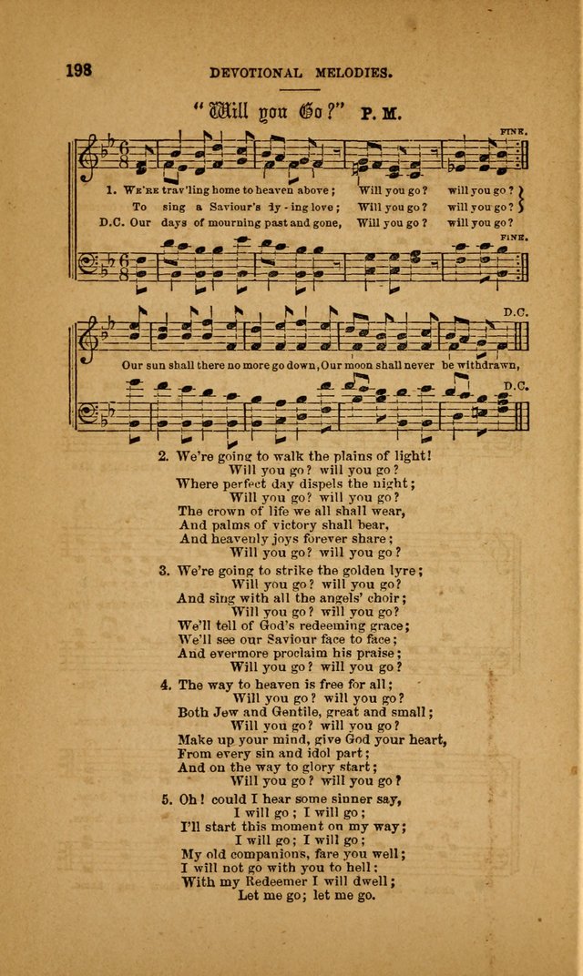 Devotional Melodies; or, a collection of original and selected tunes and hymns, designed for congregational and social worship. (3rd ed.) page 199