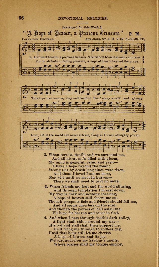 Devotional Melodies; or, a collection of original and selected tunes and hymns, designed for congregational and social worship. (3rd ed.) page 67