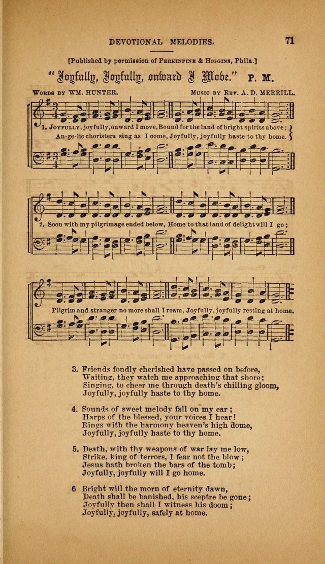 Devotional Melodies; or, a collection of original and selected tunes and hymns, designed for congregational and social worship. (3rd ed.) page 72