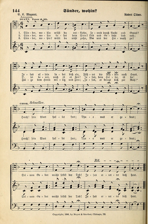 Die Palme No. 3: für Kirchen-Chöre, Sänger, u.s.w. page 144