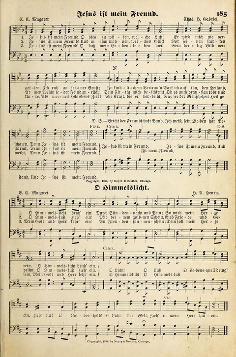 Die Palme No. 3: für Kirchen-Chöre, Sänger, u.s.w. page 185