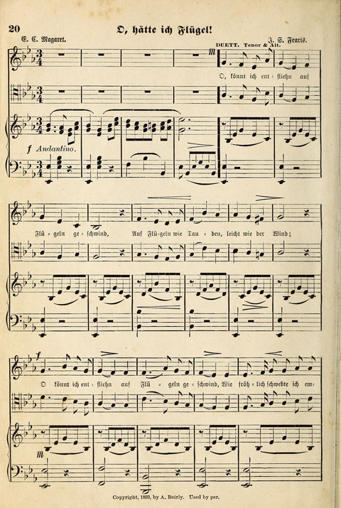 Die Palme No. 3: für Kirchen-Chöre, Sänger, u.s.w. page 20